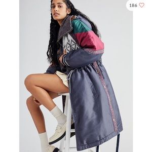 Free People Vintage Inspired Sienna Reversible Parka Jacket S